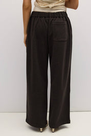 Brown Pinstripe Pleated Sophia Pants