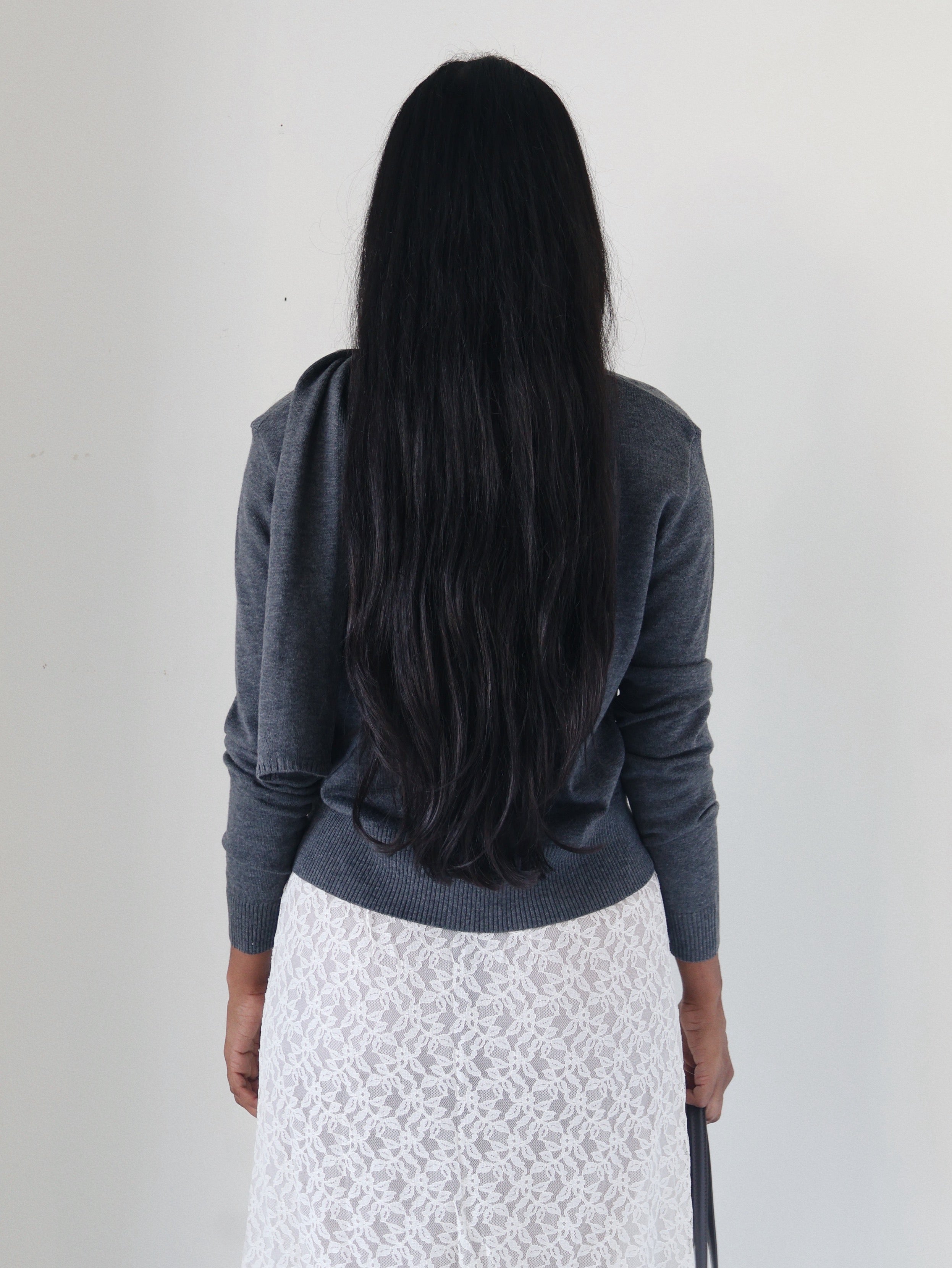 Charcoal Glynne Scarf Cardigan