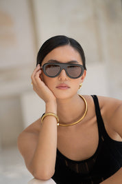 FREYRS Black Jetsetter Aviator Sunglasses