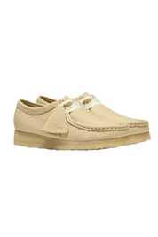 Clarks Wallabee in Pale Yellow Leather