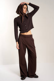 Chocolate Handkerchief Scarf