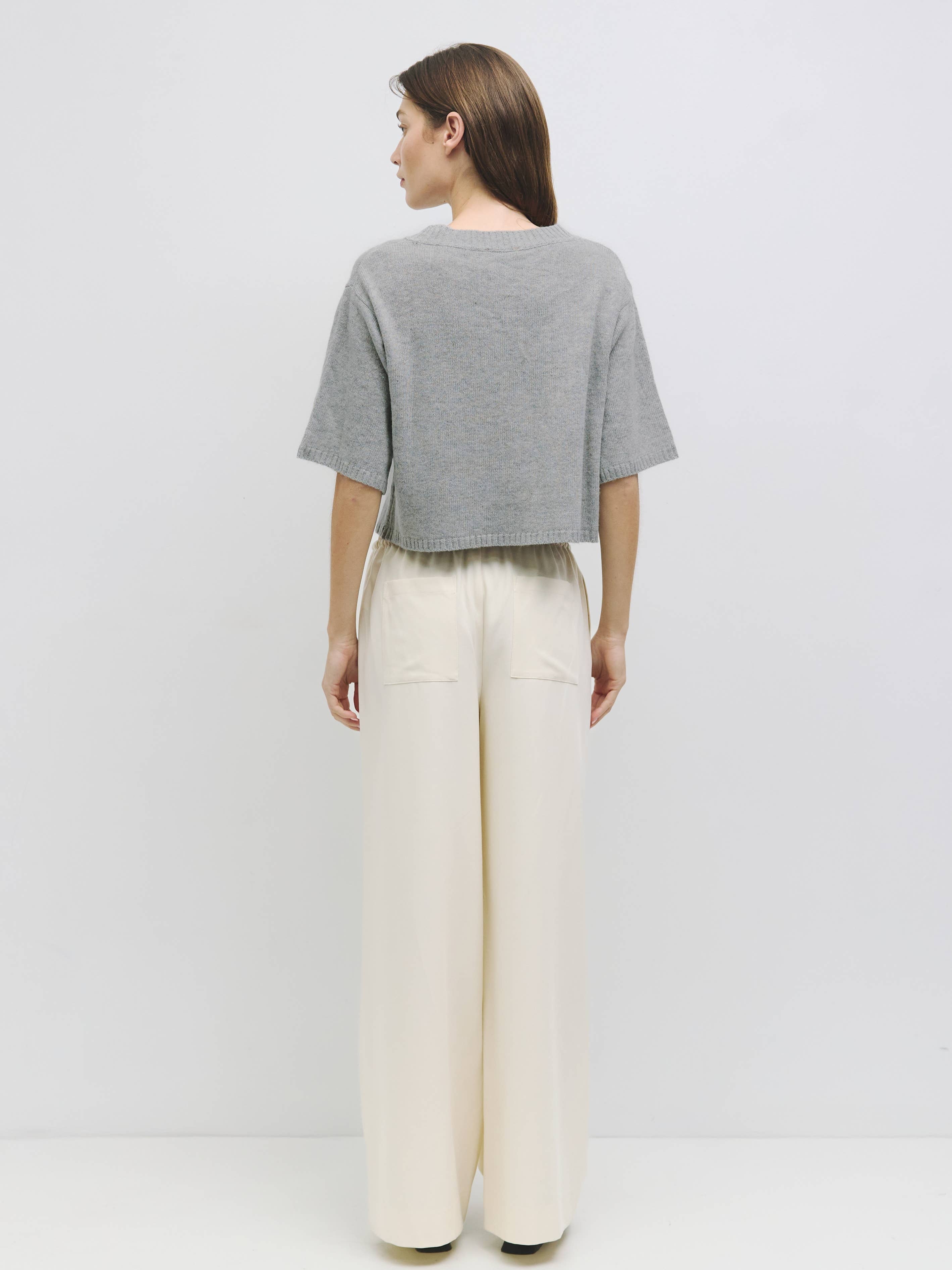 Brushed Heather Grey Stacey Cardigan