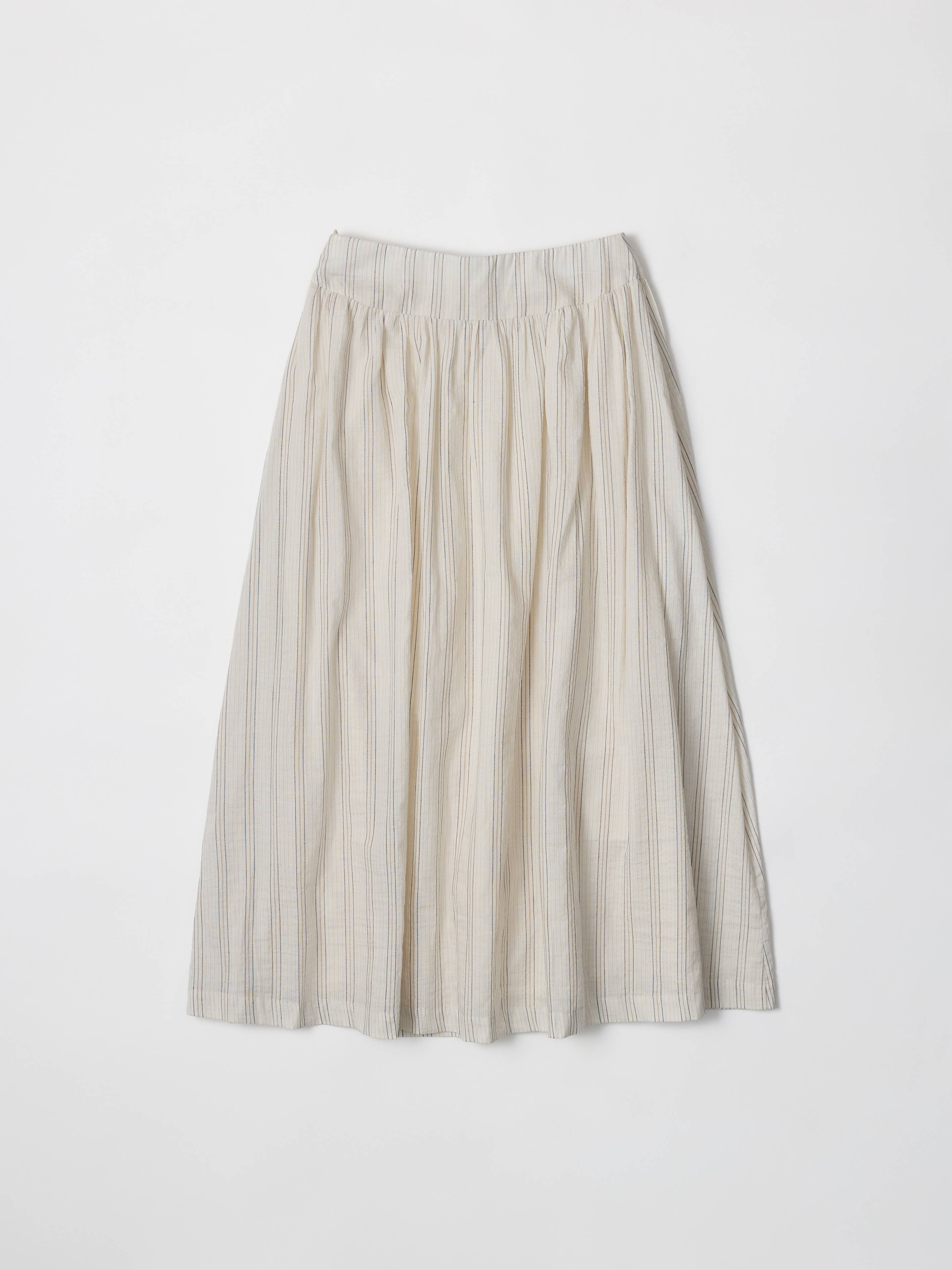 Striped Linen Joanne Midi Skirt