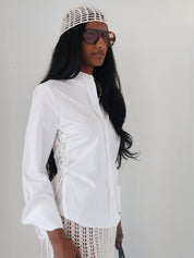 White Alara Button Down
