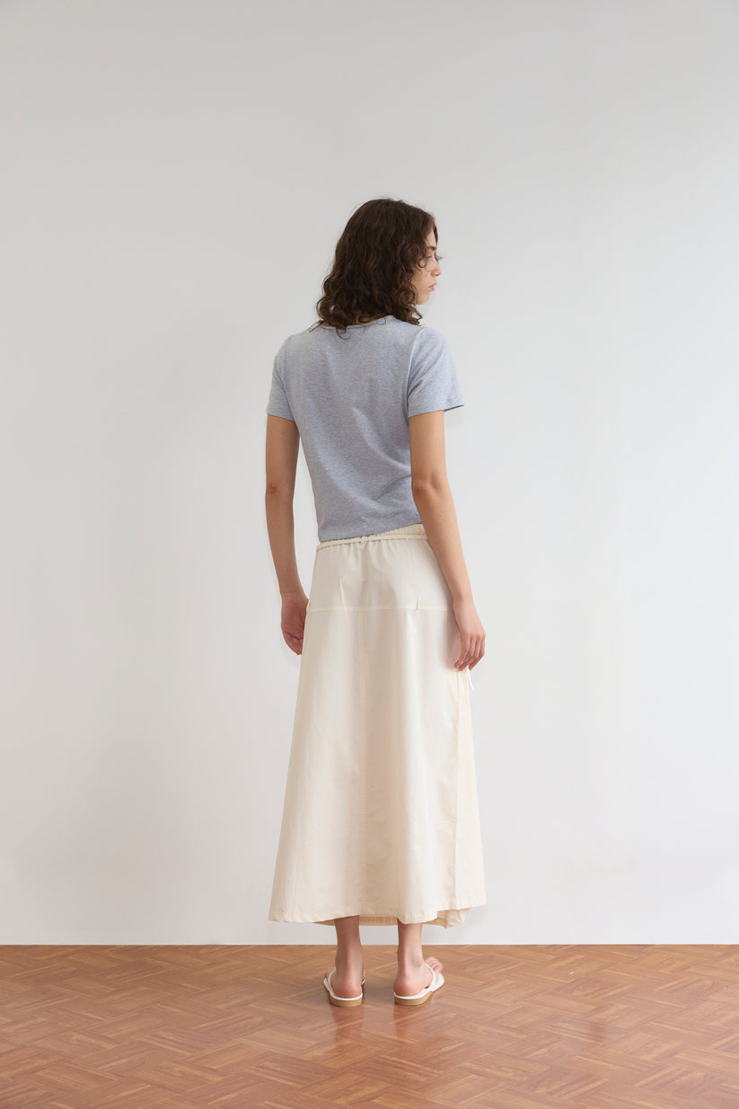 Deiji Studios Off White Loop Pocket Skirt – Dear Society