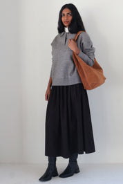 Heather Grey Marlowe Polo Sweater