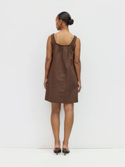 Brown Plaid Gabby Mini Dress