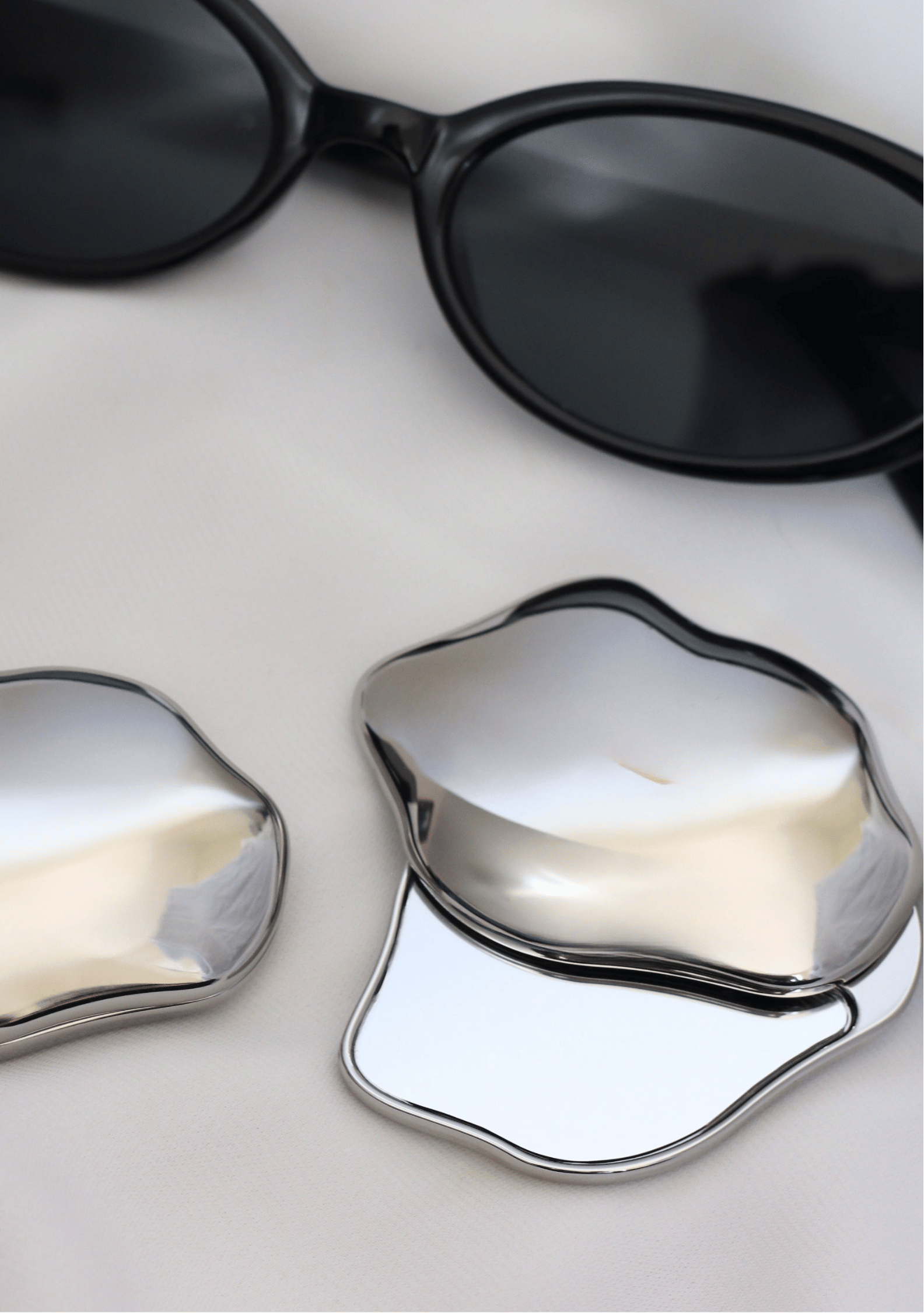 Silver Cloud Compact Mirror