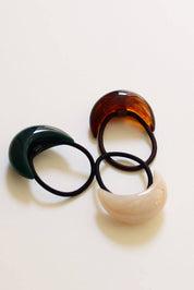 Forest Green Resin Hair Tie