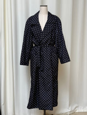 Vintage Saks Fifth Ave Polka Dot Lightweight Trench