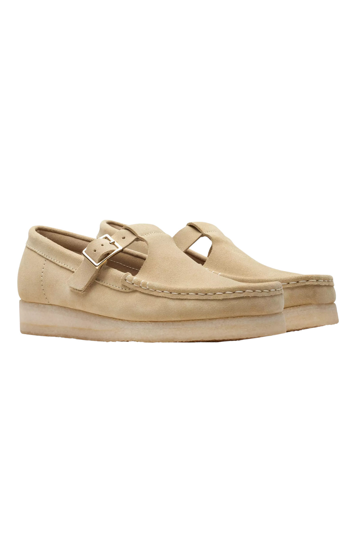 Clarks Wallabee T Bar in Maple Suede
