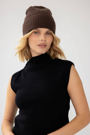 Dark Earth Merino Wool Beanie