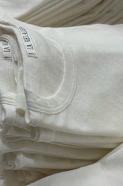 LA Relaxed White Pointelle Baby Tee