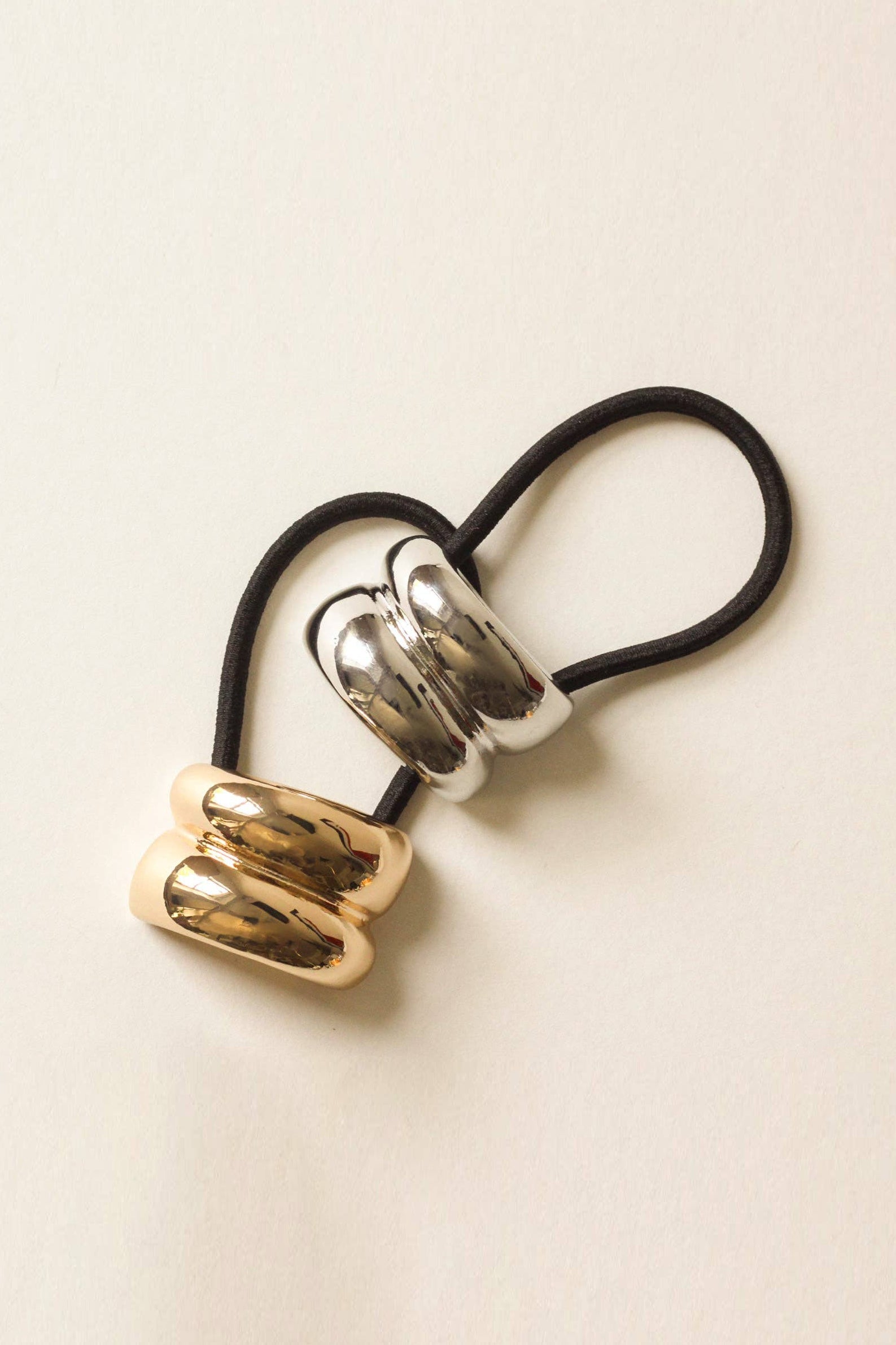 Gold Mini Double Arch Metal Hair Tie