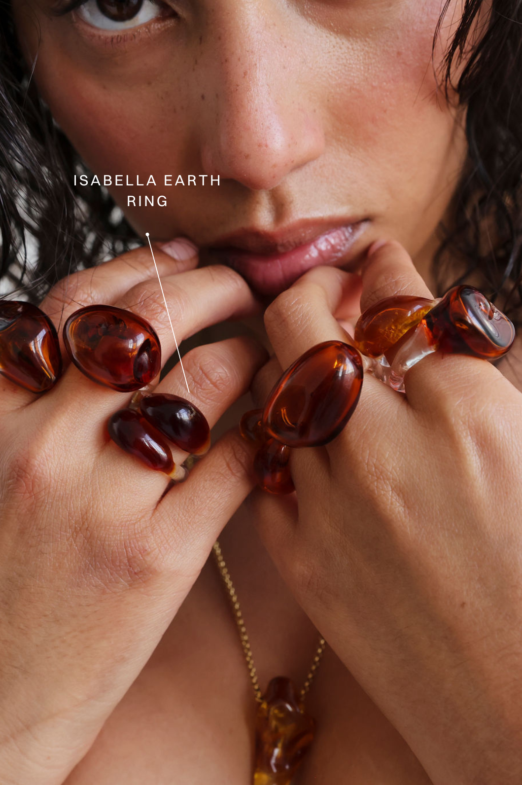 Amigas Studio Isabella Earth Blown Glass Ring