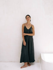 The Handloom Black Lucid Flow Maxi Dress