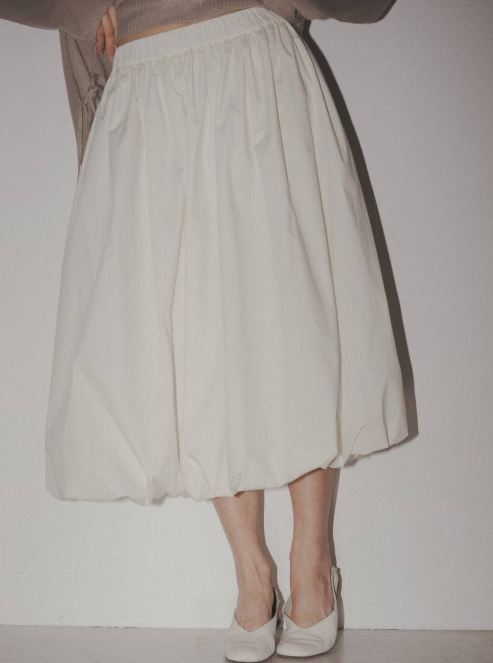 Ivory Bella Midi Bubble Skirt