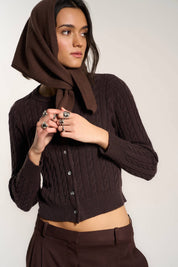 Chocolate Handkerchief Scarf