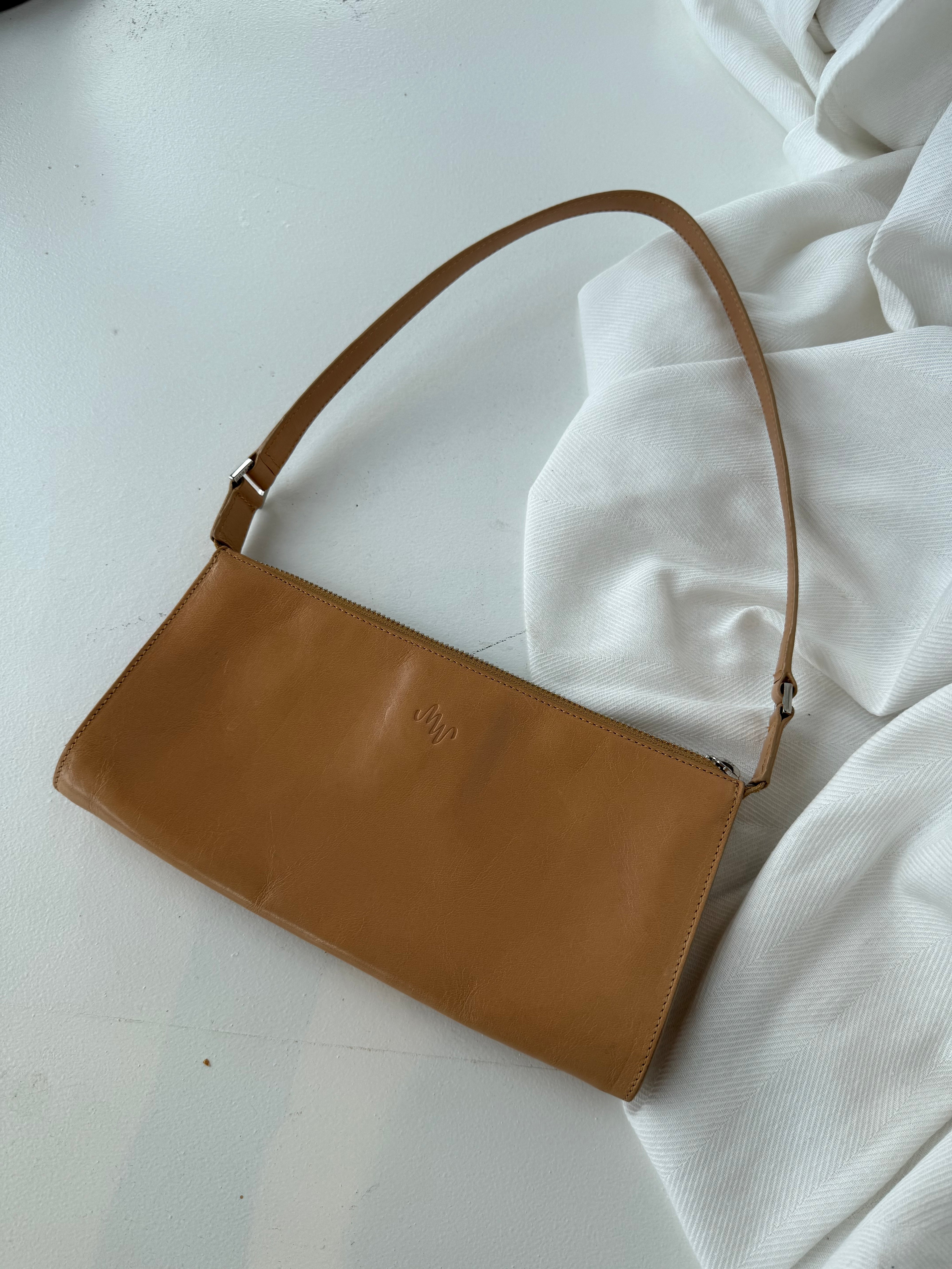 Vintage Tan Leather Mini Bag
