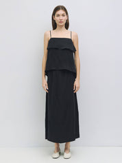 Black Modal Salem Midi Skirt