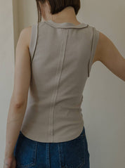 Grey Beige Sharon Top