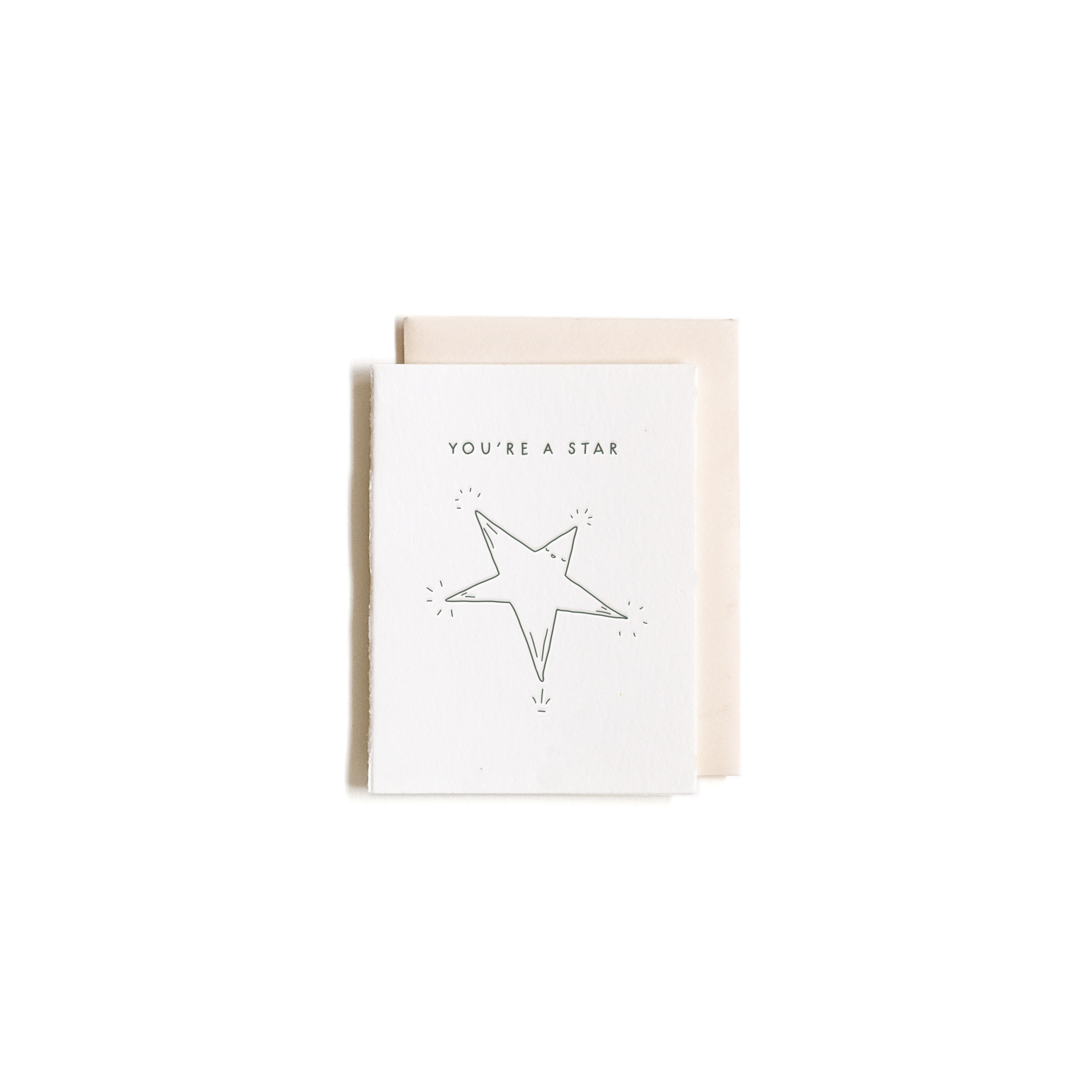 Homework Letterpress Studio You're A Star Mini Card