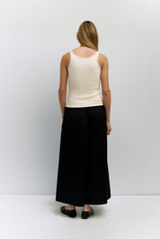 Cream Ribbed Knit Sammi Tank Top
