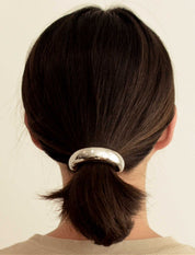 Silver Wide Metal Cuff Hair Tie