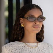 FREYRS Eyewear Mimi Oval Sunglasses - Olive