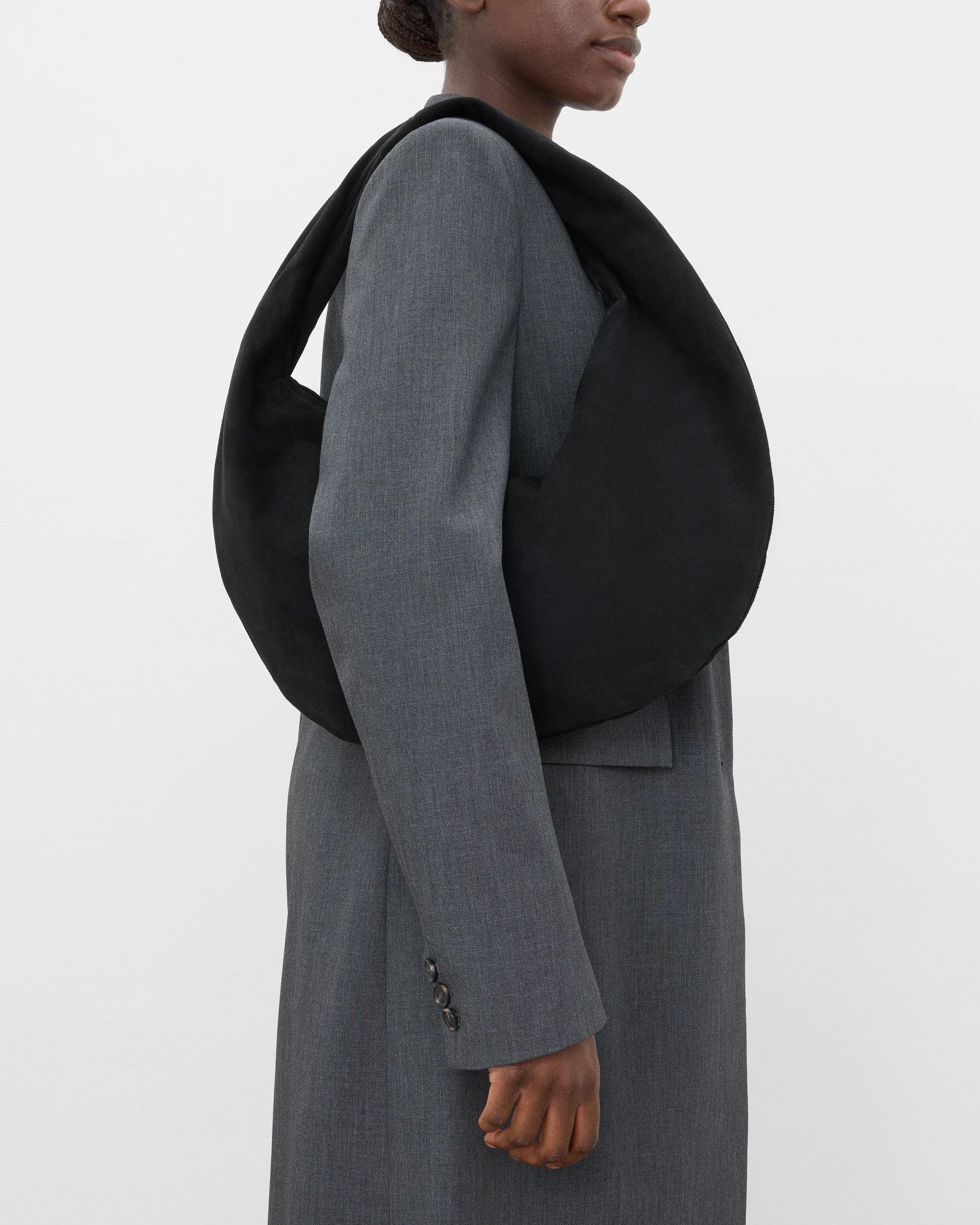 Flattered Black Suede Alva Bag