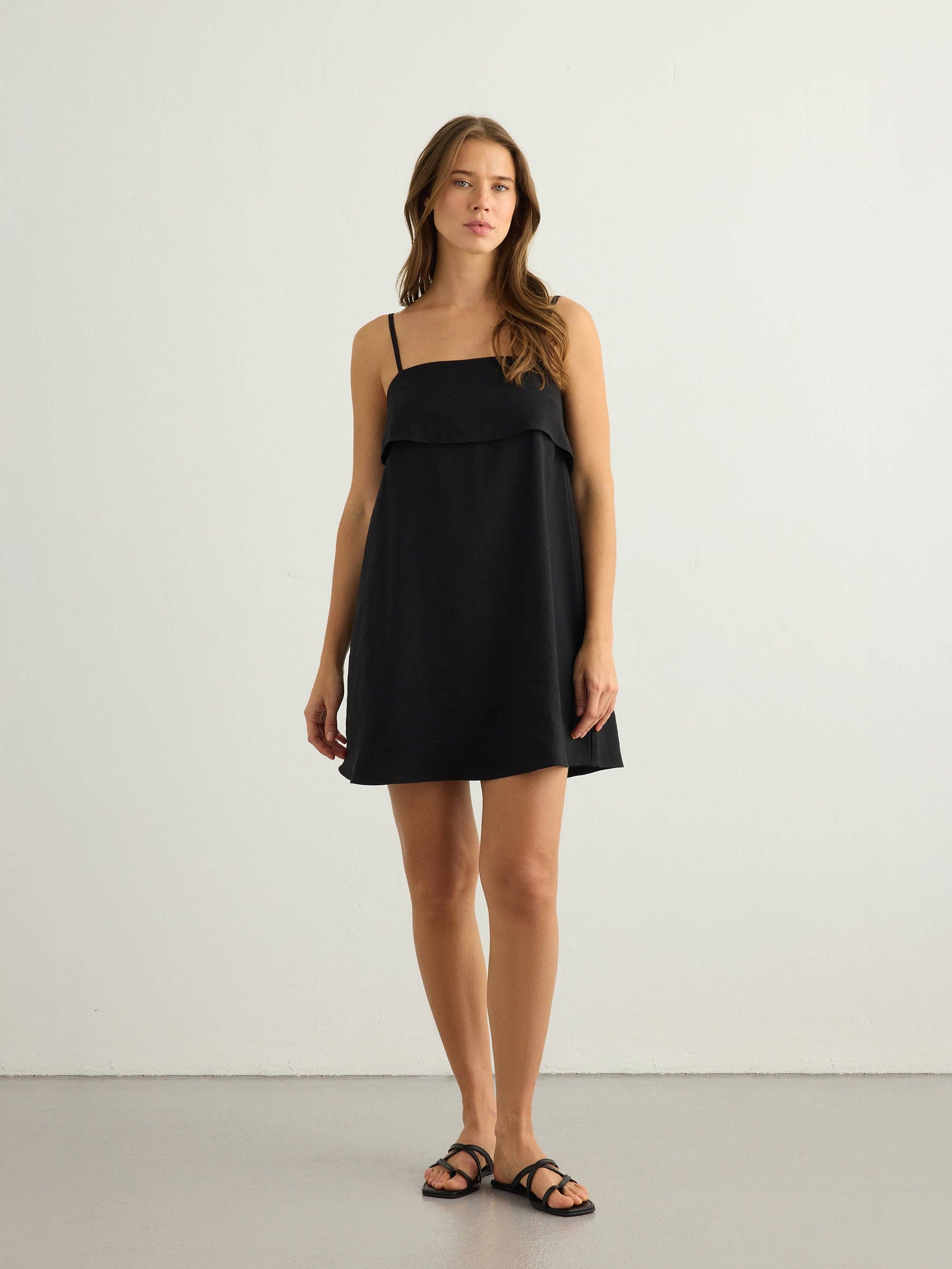 The Handloom Black Indy Mini Dress