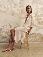 The Handloom Striped Voyage Shirt Dress