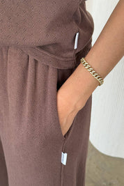 Le Bon Shoppe Chocolate Pointelle Balloon Pants