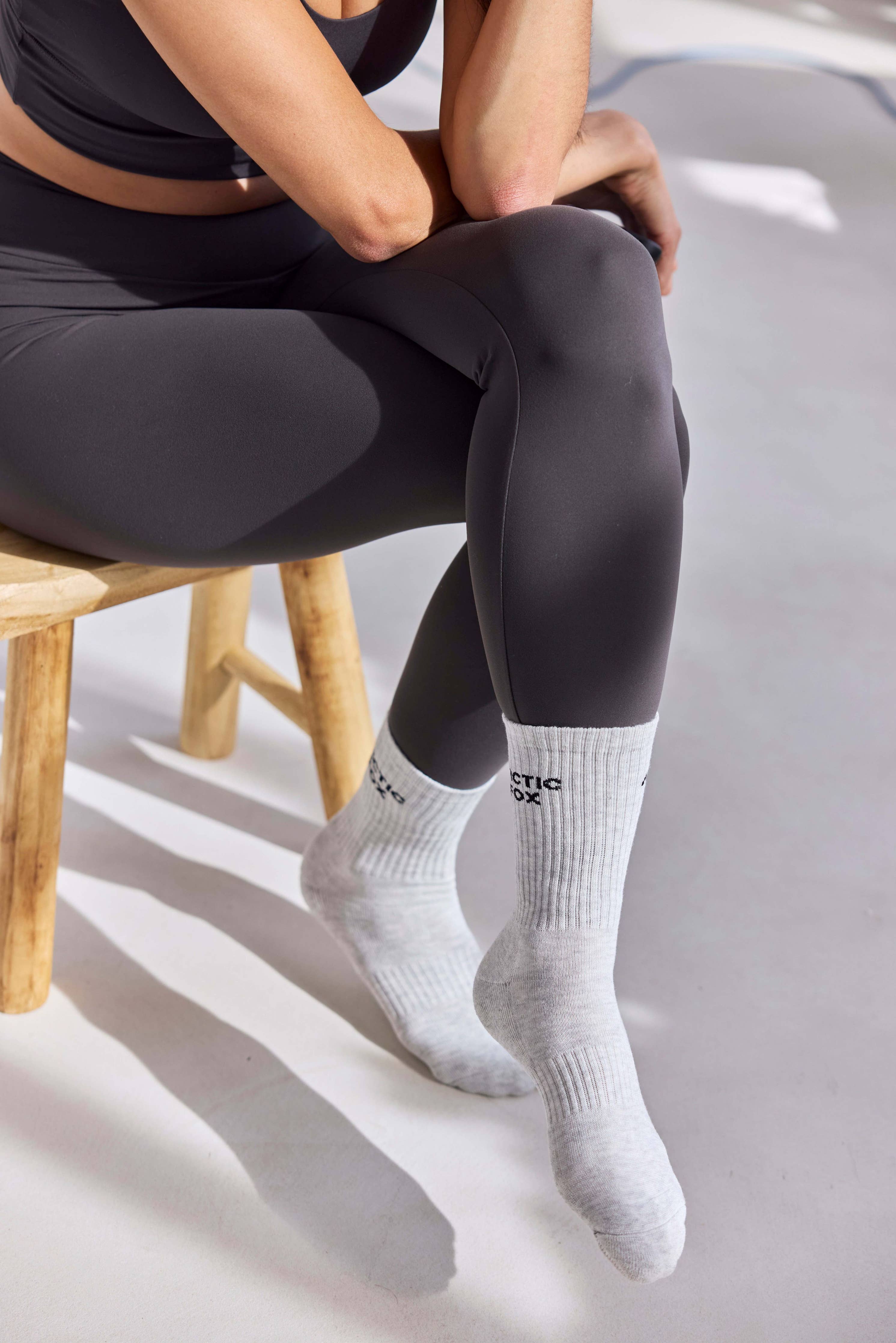 Grey Bamboo Sporty Socks