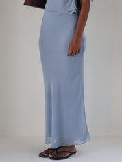 Slate Blue Siena Maxi Skirt