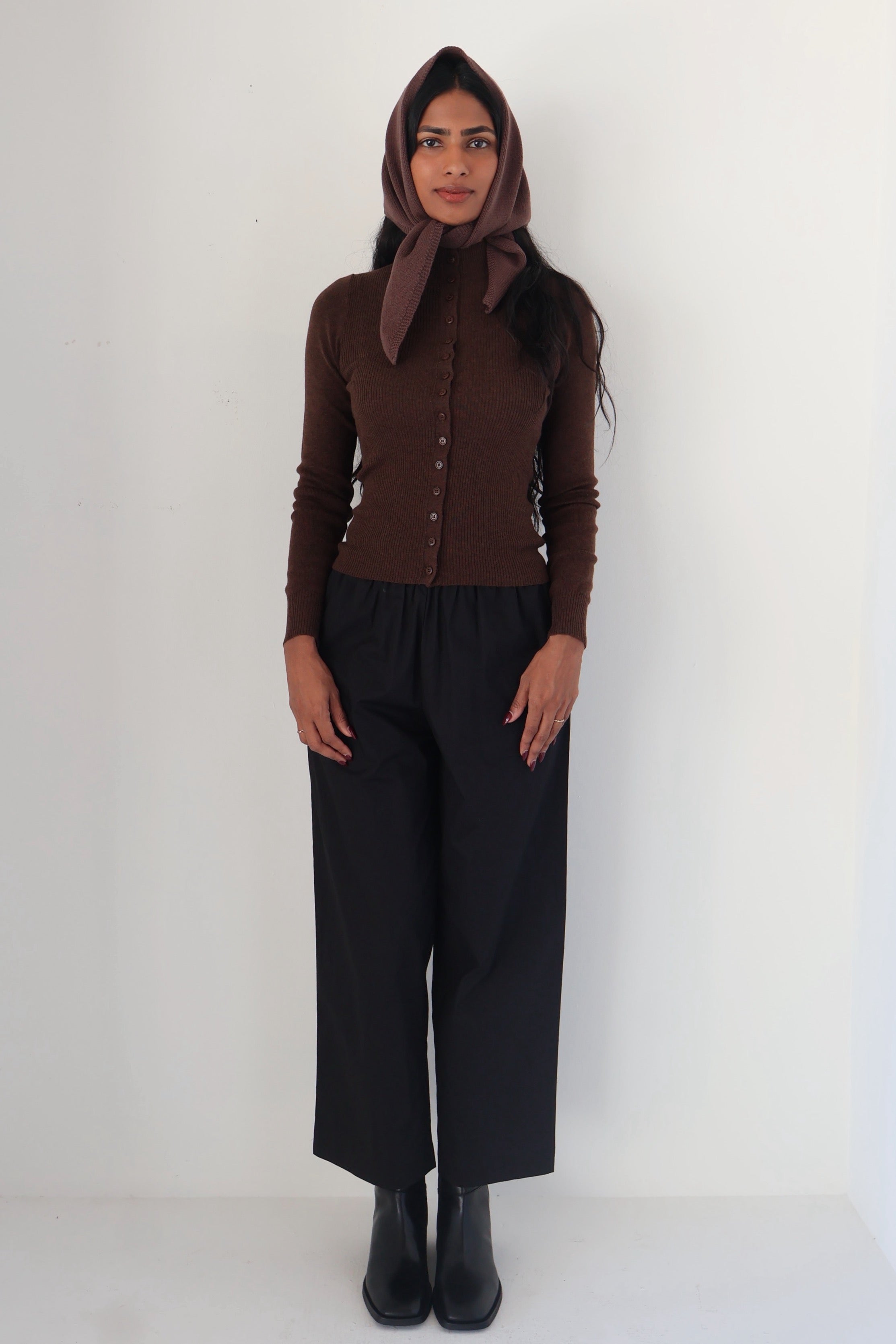 Chocolate Handkerchief Scarf