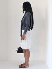 Charcoal Glynne Scarf Cardigan