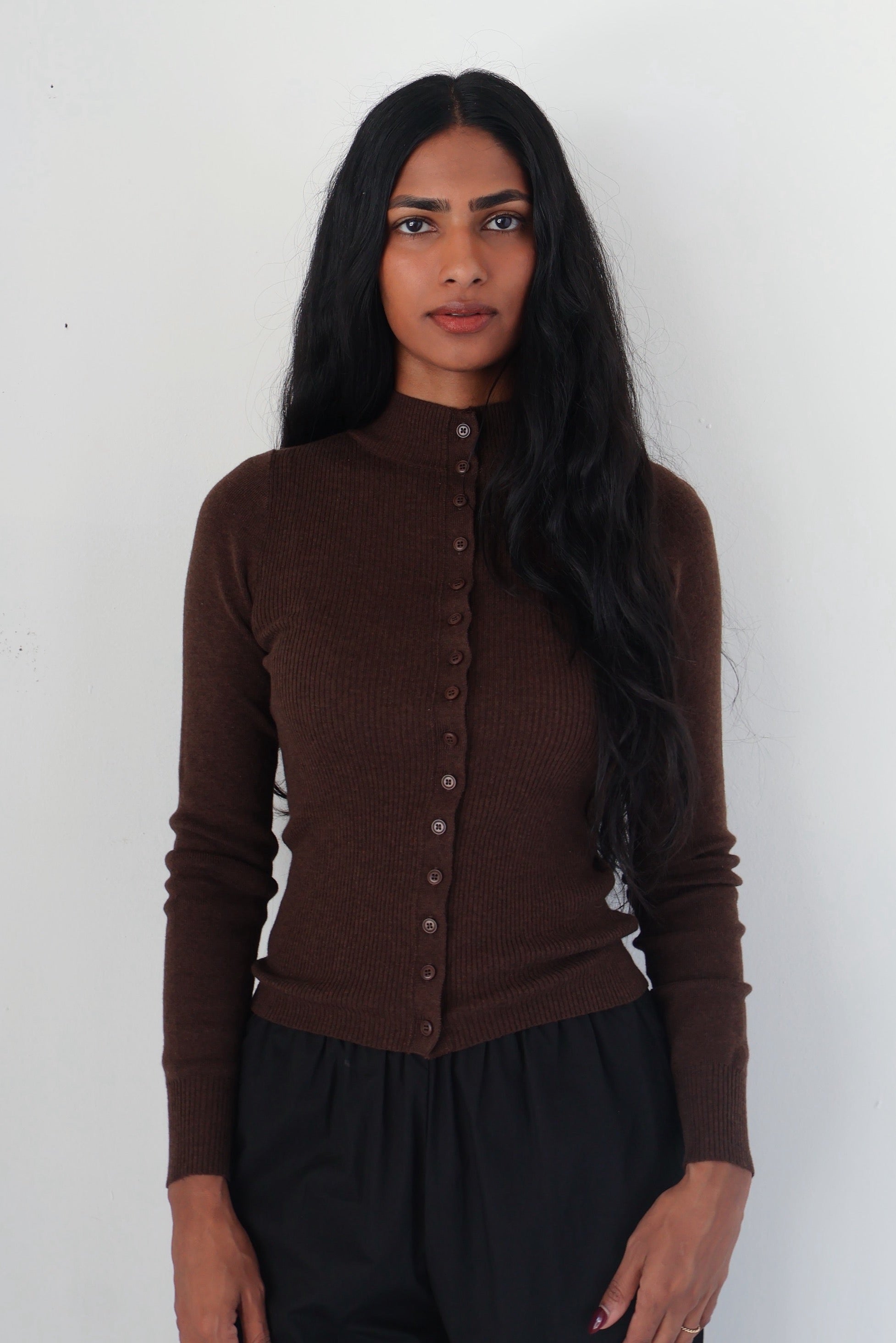Geel Brown Mylah Cardigan