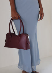 Tilda Burgundy Vegan Shoulder Bag