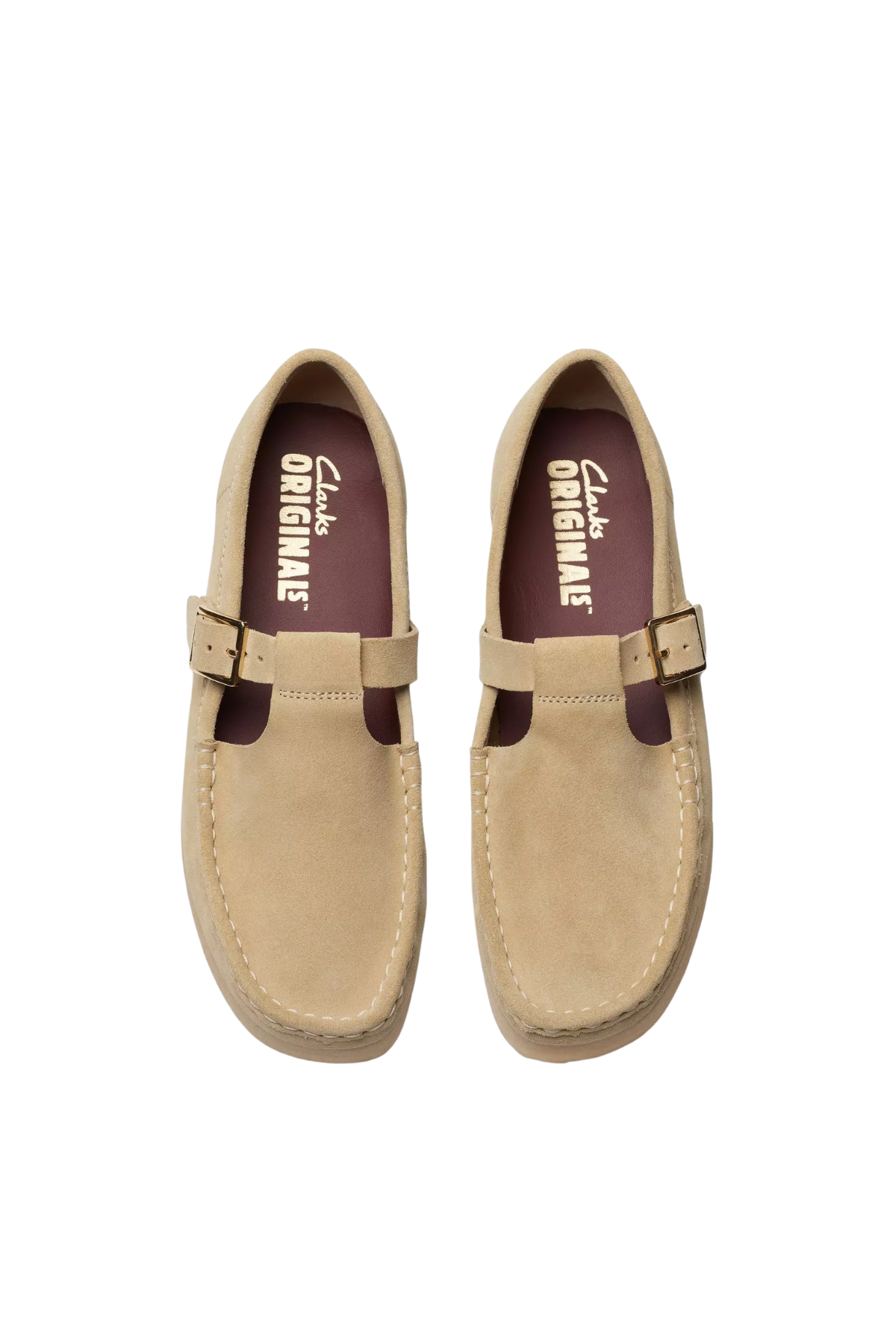 Clarks Wallabee T Bar in Maple Suede