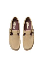 Clarks Wallabee T Bar in Maple Suede