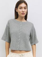 Brushed Heather Grey Stacey Cardigan