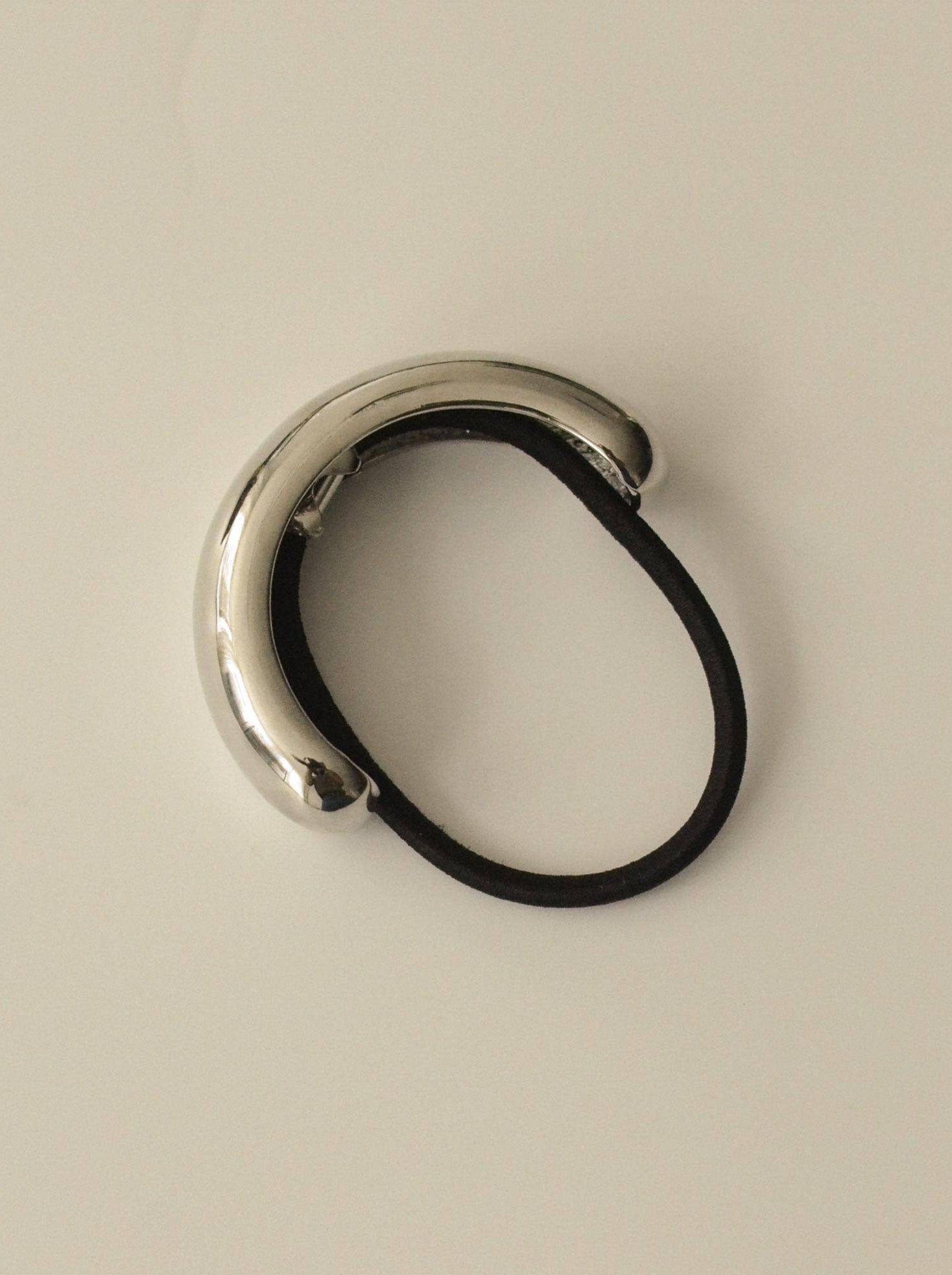 Silver Wide Metal Cuff Hair Tie