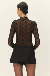 Black Calais Lace Top