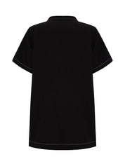 The Handloom Black Mae Mini Shirt Dress