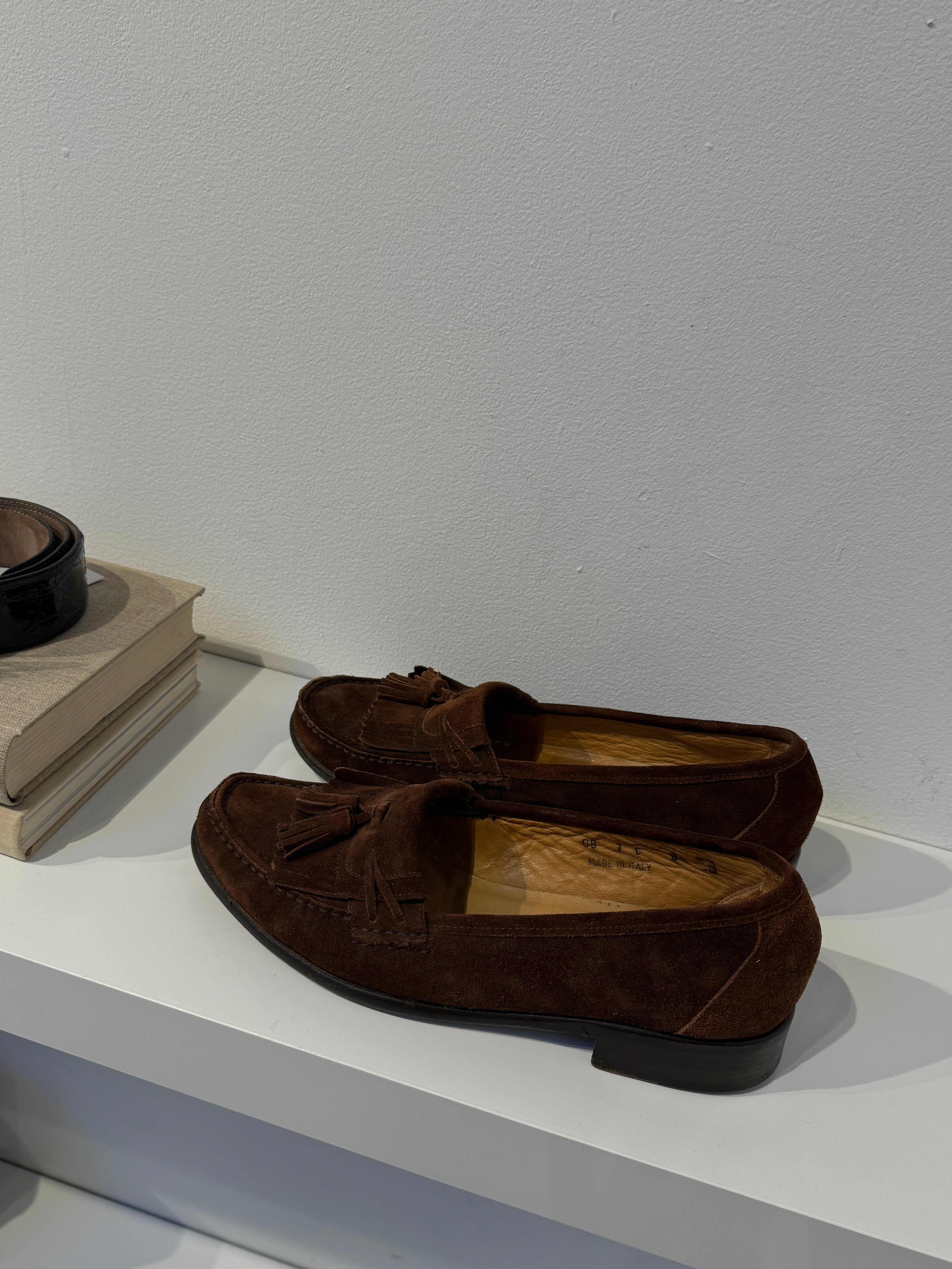 Vintage Barney's Brown Suede Loafers