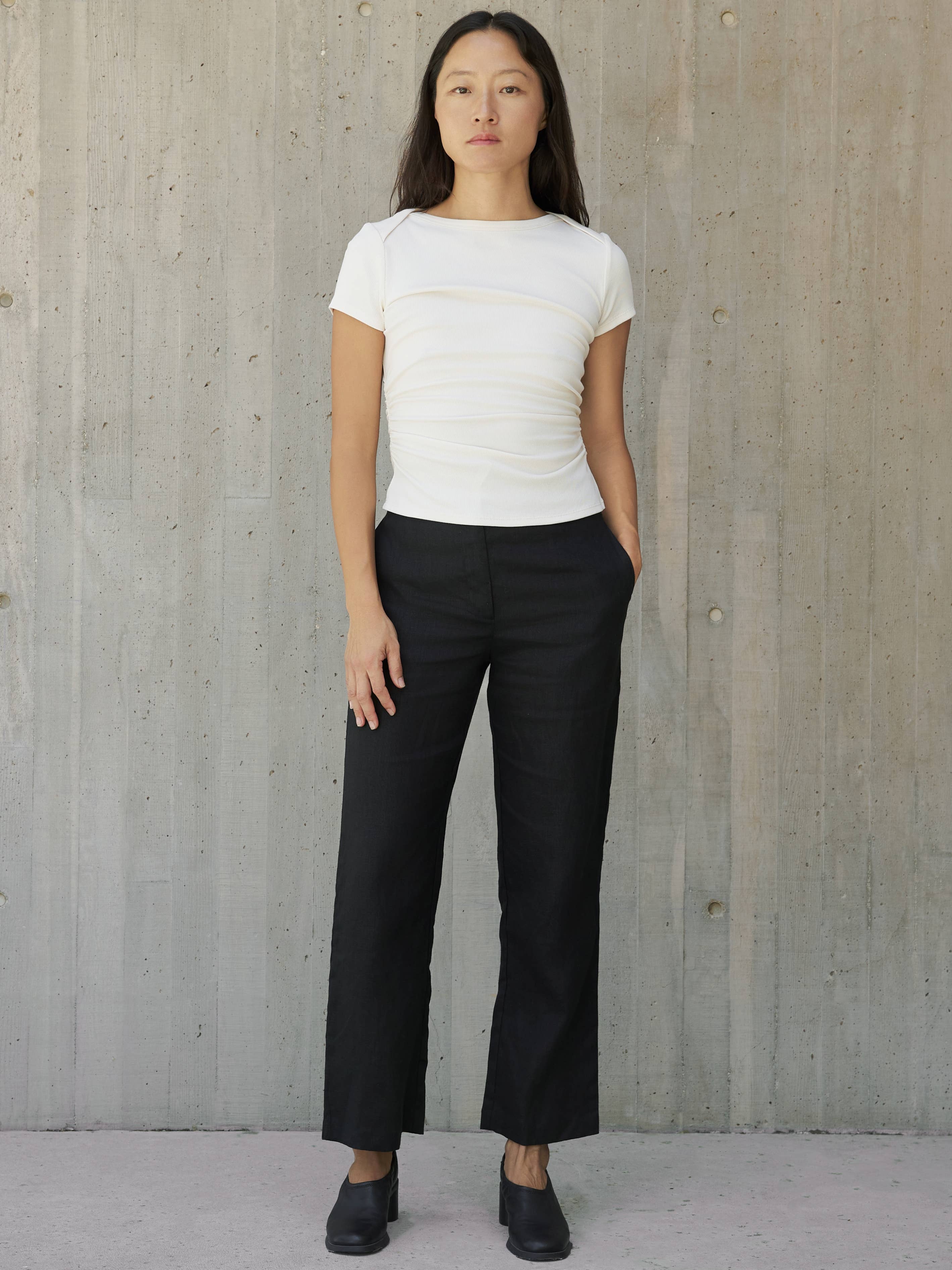 White Elaina Babydoll Tee