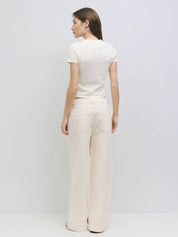 Cream Iris Cotton Pants