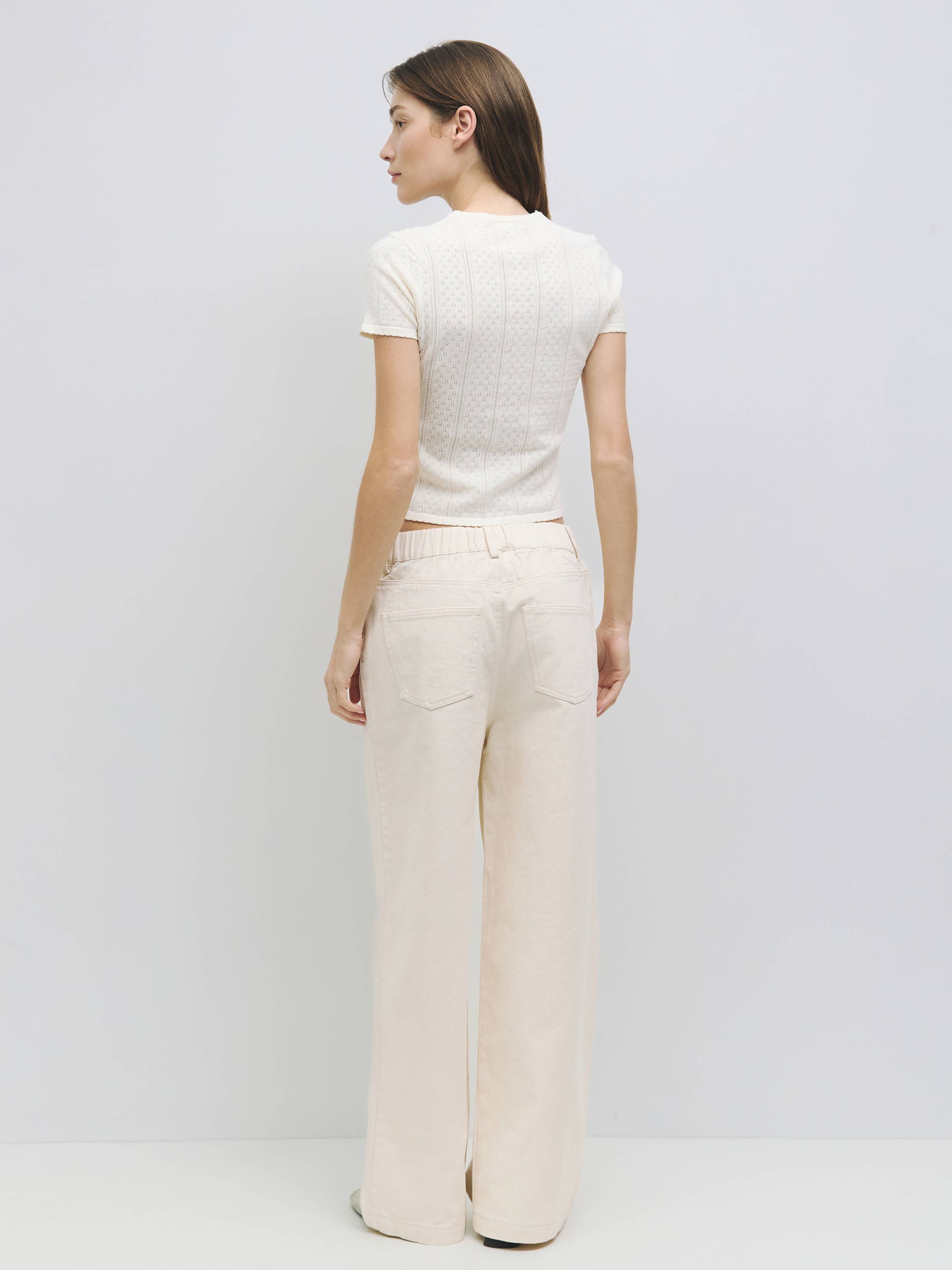 Cream Iris Cotton Pants