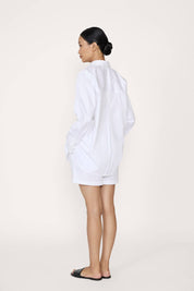 White Museo Poplin Button Down Shirt